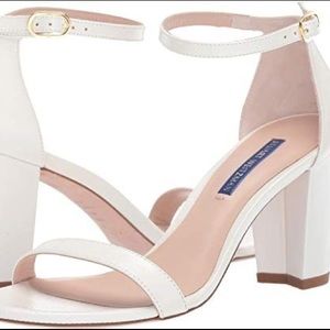 Stuart Weitzman Nearly Nude 7.5 Block Heel Sandal